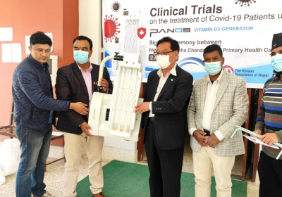 파노스 자외선조사기, 네팔 공립병원과 코로나19 환자 대상 공식 임상테스트 진행 확정