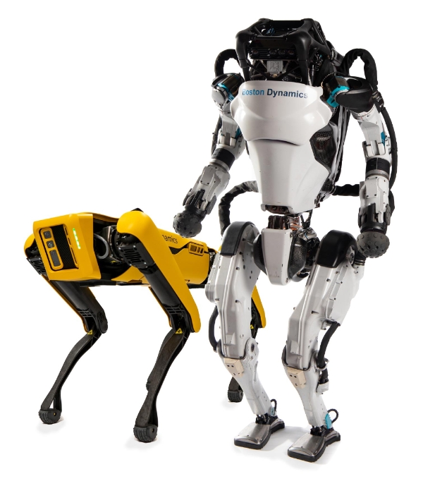 현대차그룹이 미국 로봇 전문 업체 '보스턴 다이내믹스'에 대한 지배 지분을 '소프트뱅크그룹'으로부터 인수하기로 최종 합의했다고 11일 밝혔다. 사진은 보스턴 다이내믹스의 로봇 아틀라스와 스팟. (사진=현대차)