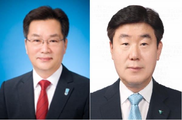 강동훈 하나에프앤아이 사장 후보(왼쪽), 박근영 하나금융티아이 사장 후보