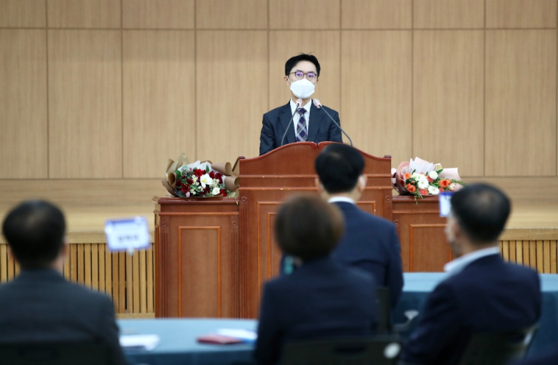 전남교육청이 5일 김천홍 부교육감 부임식을 개최했다. 사진=전남도교육청