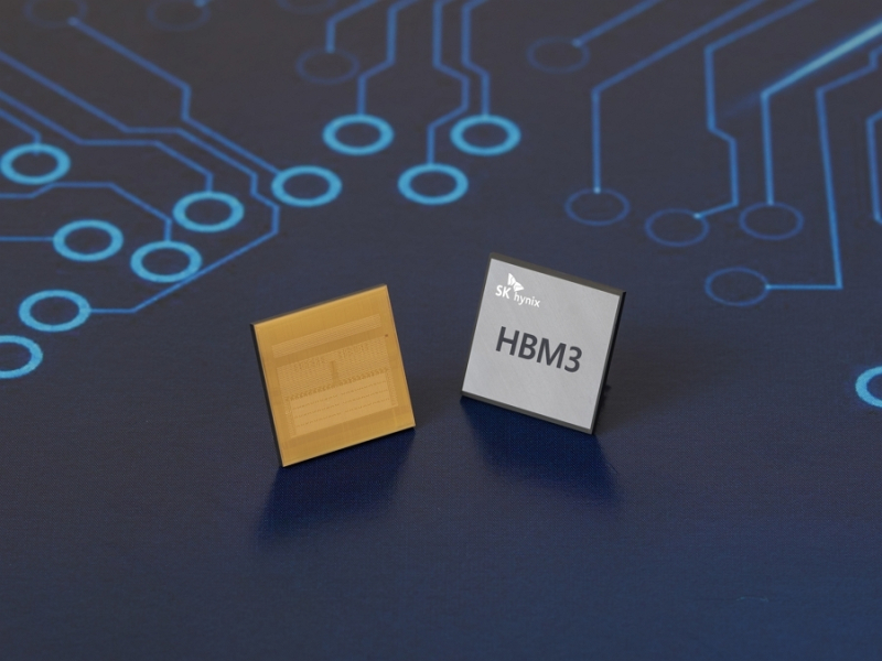 SK하이닉스가 업계 최초로 개발한 HBM3 D램 /사진=SK하이닉스