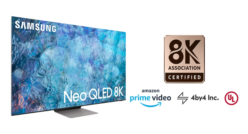 삼성 Neo QLED 8K, 8K 협회, 아마존 로고 /사진=삼성전자