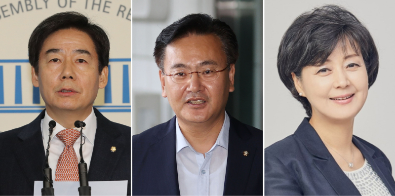 왼쪽부터 이용호 의원, 유상범 의원, 박순애 서울대 행정대학원 교수 / 사진=연합뉴스
