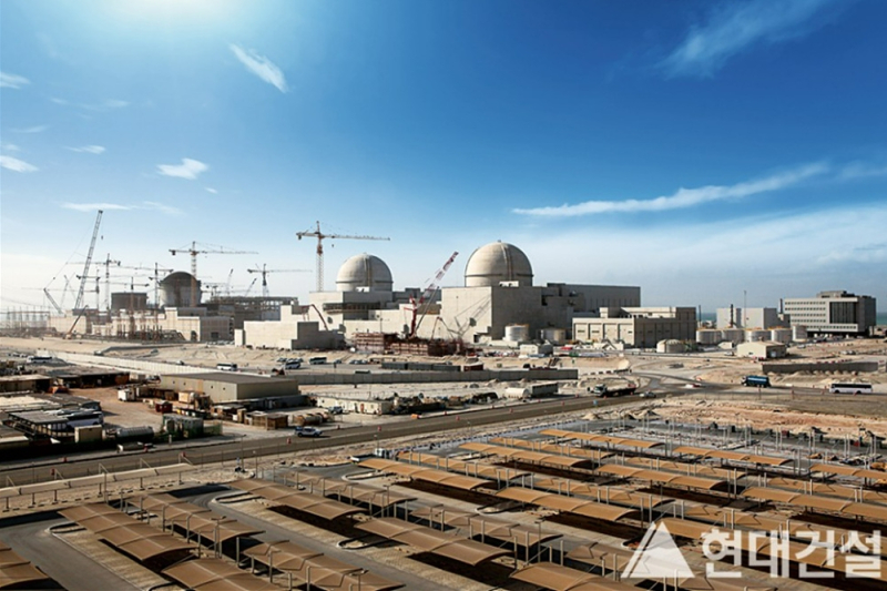 현대건설이 시공한 아랍에미리트 바라카 원전 1호기 전경/사진=현대건설