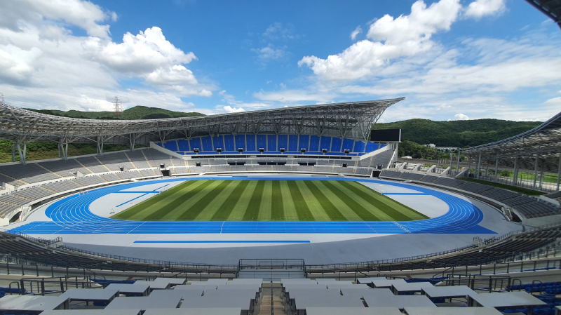 2022 경기도종합체육대회 개막식이 열리는 용인미르스타디움 전경(사진=용인시)