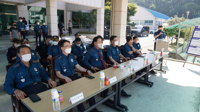 광주지방경찰청이 최근 5개 경찰서장과 경비과장 등이 참석한 가운데 대테러 전문 교육·훈련을 실시했다. 사진=광주경찰