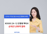 삼성자산운용, 'KODEX 24-12 은행채액티브' 순자산 6000억 돌파 눈앞
