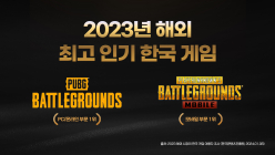 배틀그라운드, ‘2023년 해외에서 최고 인기 한국 게임’ 1위